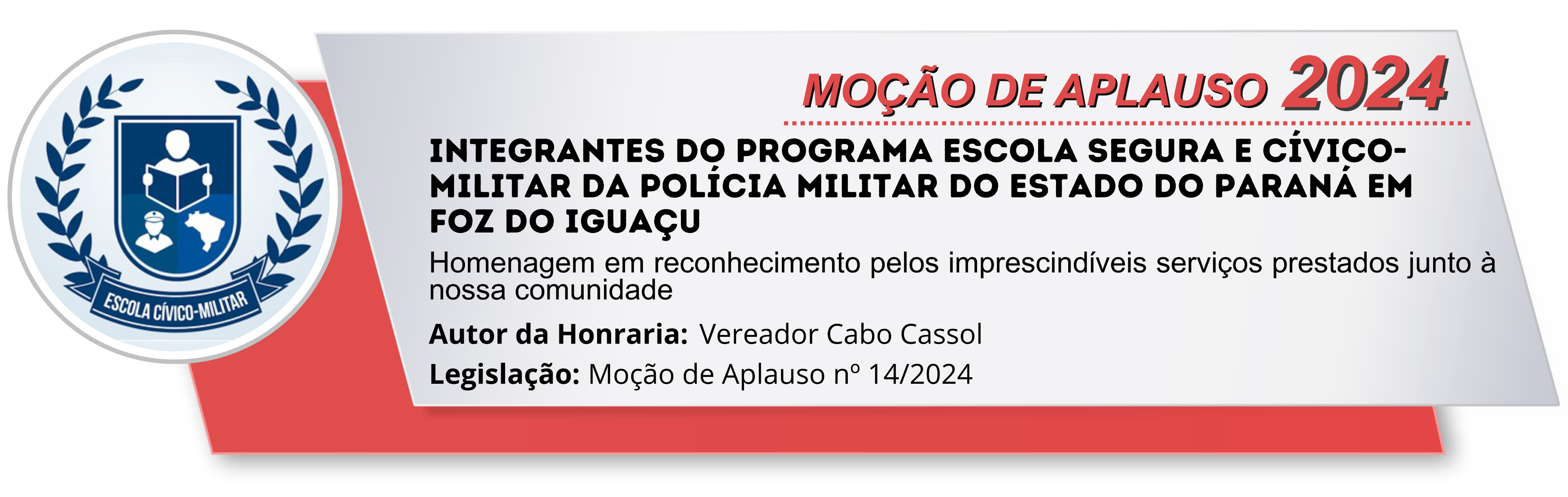 Integrantes do Programa Escola Segura e Cívico-Militar da Polícia Militar do Estado do Paraná em Foz do Iguaçu
