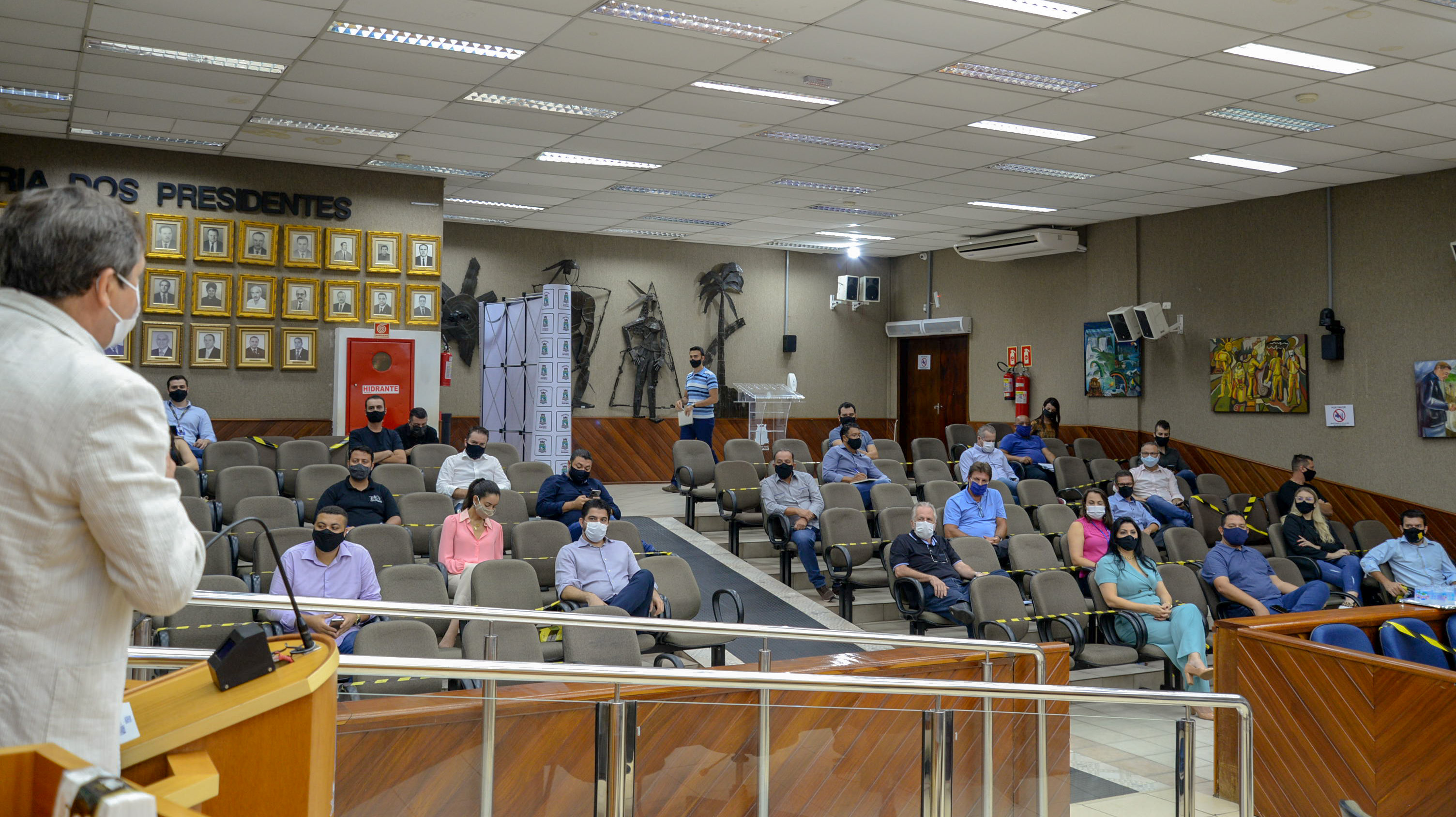 Reunião Vereadores, Prefeito e Secretário de Obras (03/02/21)