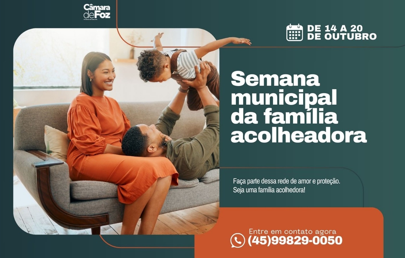 Câmara de Foz apoia Semana da Família Acolhedora realizada neste mês de outubro